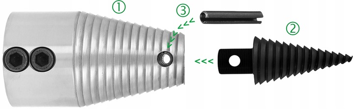 ŚWIDER DO DREWNA 100 mm z końcówką! / ŁUPARKA ŚWIDROWA stożek łuparki rębak