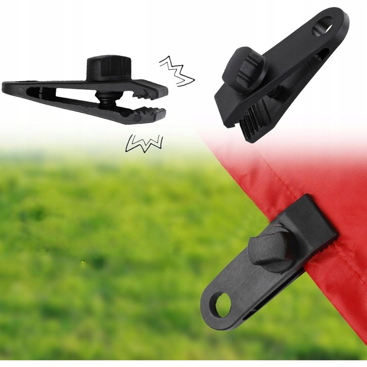 Klips Uchwyt Zaciskowy do Plandek Do Mocowania Żagla Markizy Namiotu 20 szt