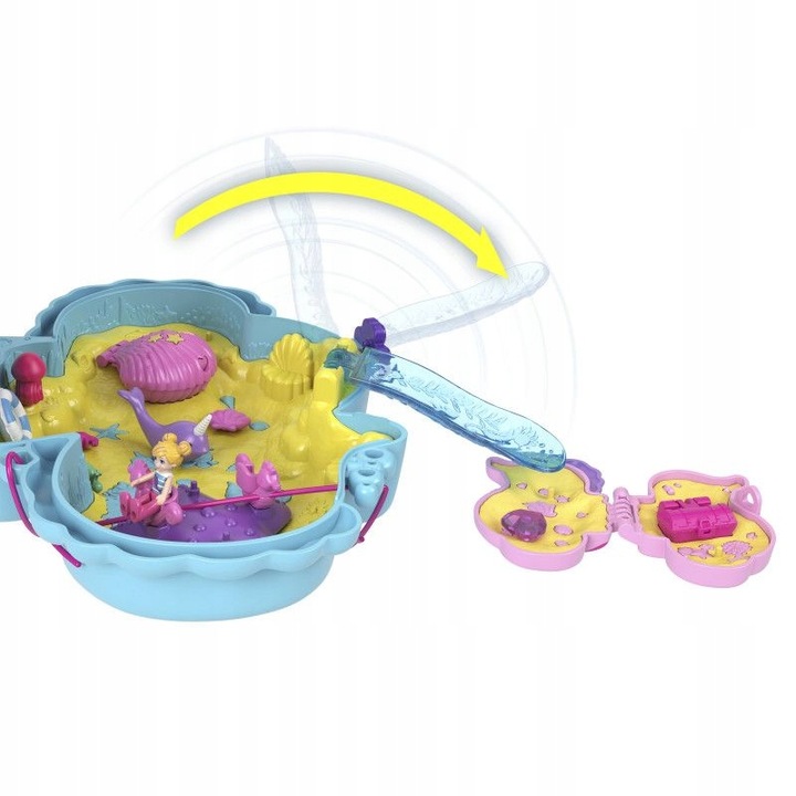 POLLY POCKET OTWIERANA TOREBKA KONIKI MORSKIE ZESTAW 2 MINILALKI + DODATKI