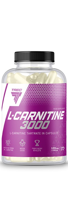 TREC NUTRITION L-CARNITINE 3000 - WIELOZADANIOWE KAPSUŁKI, REDUKCJA TKANKI