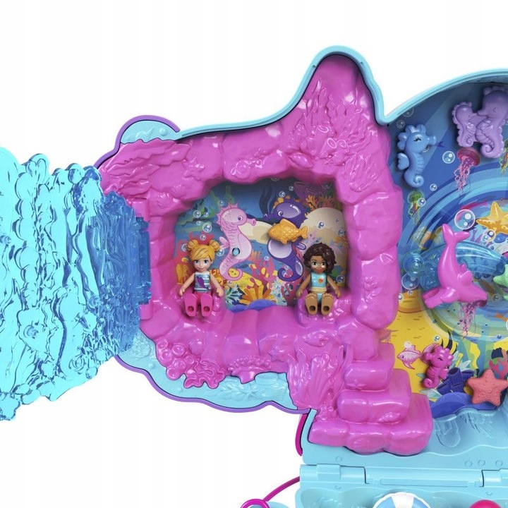 POLLY POCKET OTWIERANA TOREBKA KONIKI MORSKIE ZESTAW 2 MINILALKI + DODATKI