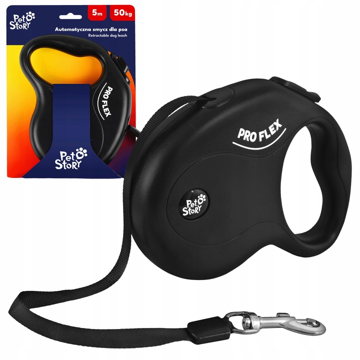 PRO FLEX Smycz AUTOMATYCZNA TAŚMA dla DUŻEGO PSA do 50kg 5m L