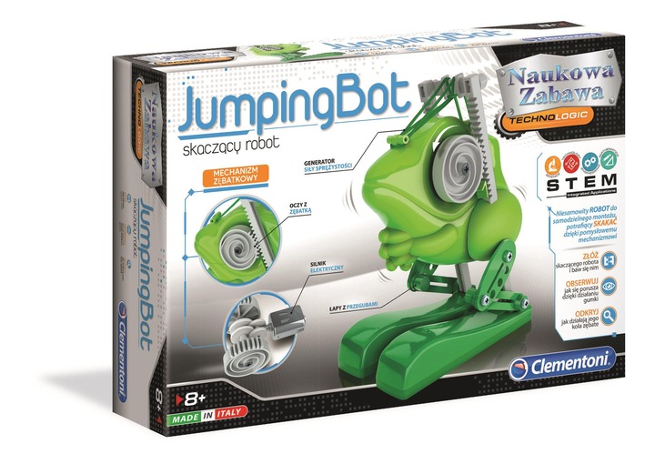 Clementoni JumpingBot ROBOT EDUKACYJNY Zabawka Dla Chłopca 7 LATKA Ciekawa