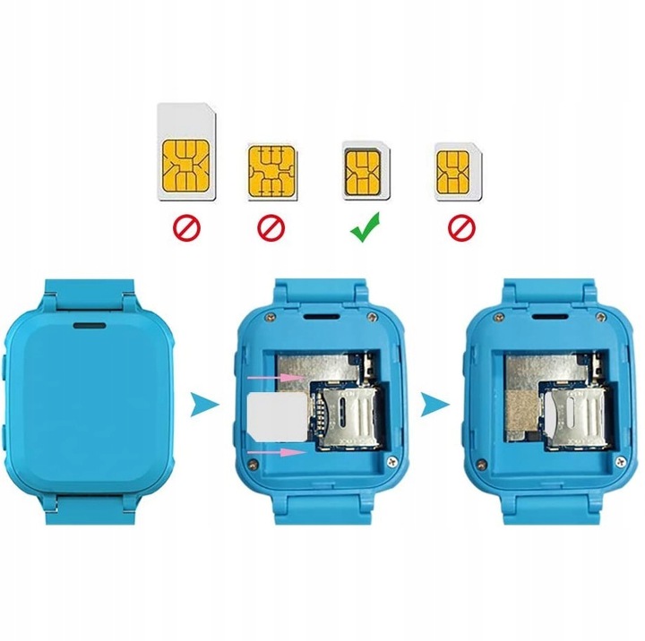 Zegarek dziecięcy / MK-Tech / GPS / smartwatch / lokalizator / fioletowy