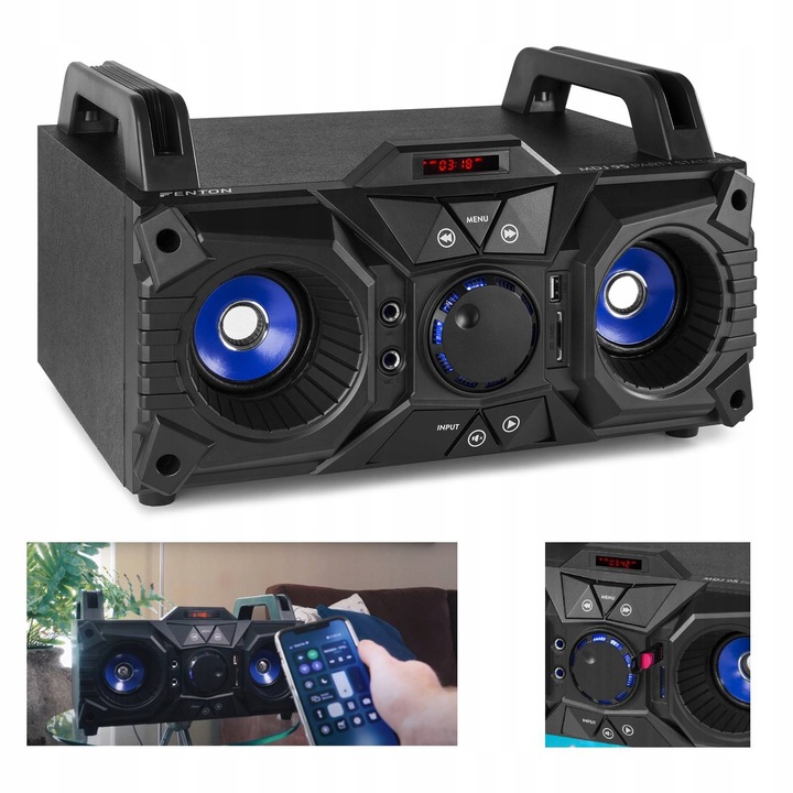 Głośnik bluetooth BOOMBOX BT SD USB AUX akumulator