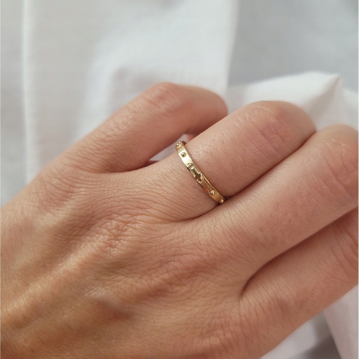 ZŁOTY RÓŻANIEC NA PALEC 585