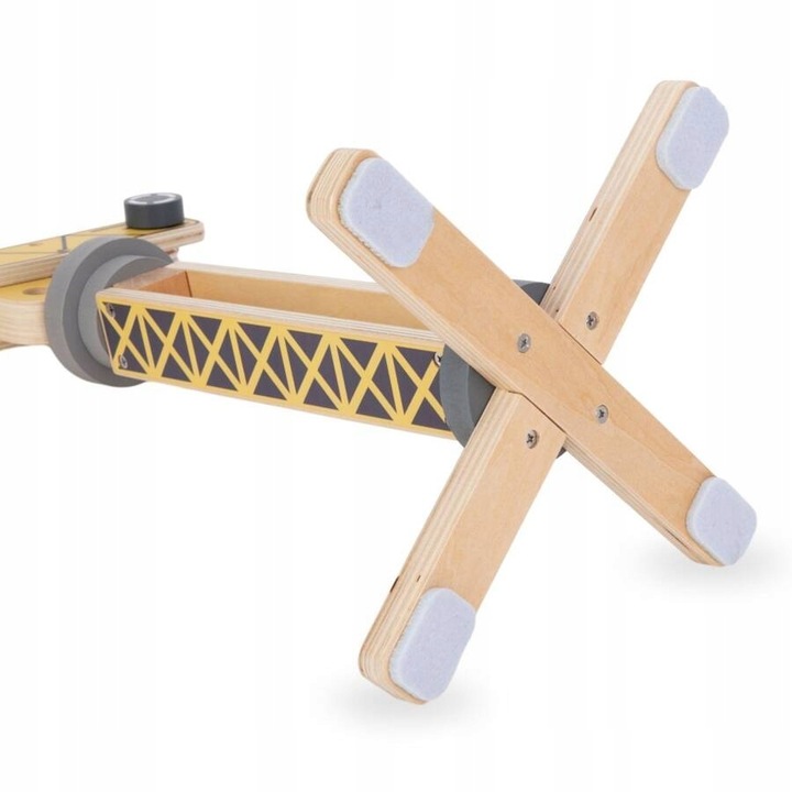 Drewniany Plac Budowy Z Dużym Ruchomym Dźwigiem i Pojazdami Żuraw Wieżowy