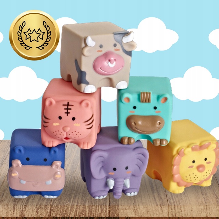 Miękkie kreatywne klocki sensoryczne dla niemowląt dzieci funkcja gryzaka