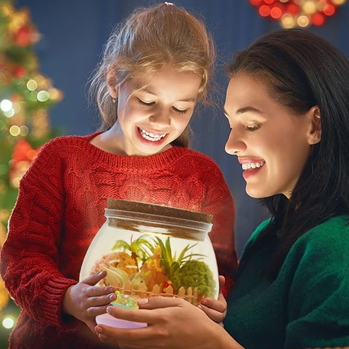 ZESTAW DO TWORZENIA KRYSZTAŁ TERRARIUM DIY DLA DZIECKI Z DIODĄ LED I PILOT