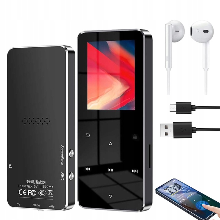 MP3 PLAYER BLUETOOTH 5.0 RADIO Z NAGRYWANIEM 16GB