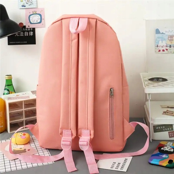 PLECAK SZKOLNY KOT KOTEK DLA DZIEWCZYNKI Z KOTKIEM PIÓRNIK + TOREBKA 5w1