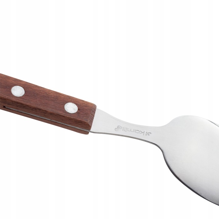 6x łyżka stołowa z drewnianą rączką SZTUĆCE do grilla na piknik