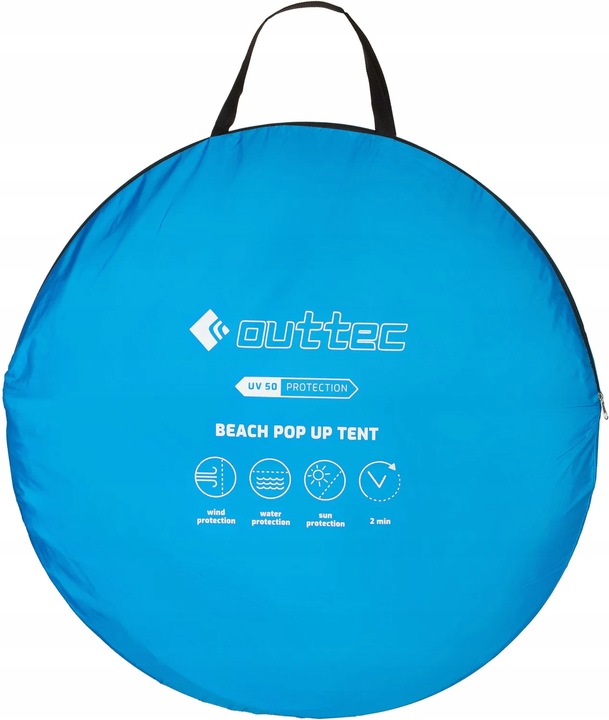 SAMOROZKŁADAJĄCY NAMIOT PLAŻOWY PARAWAN ZAMYKANY POP UP UV50 OUTTEC