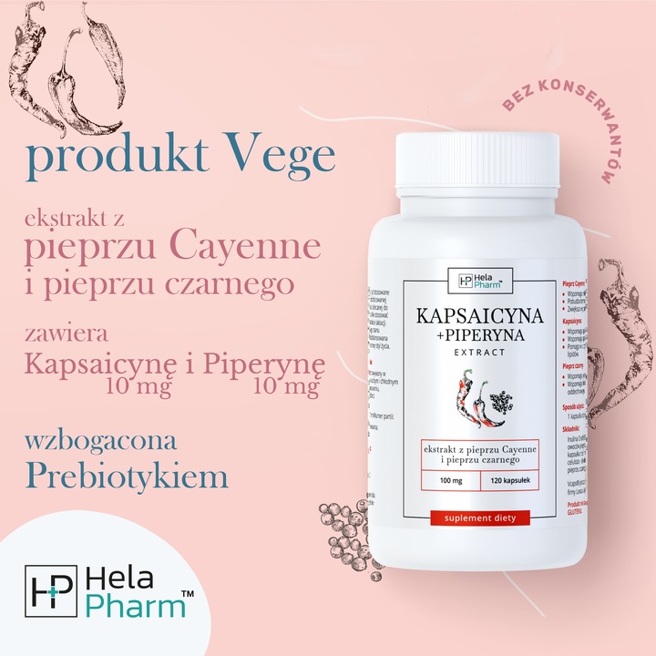 Kapsaicyna+Piperyna EXTRACT ODCHUDZANIE 120 kaps