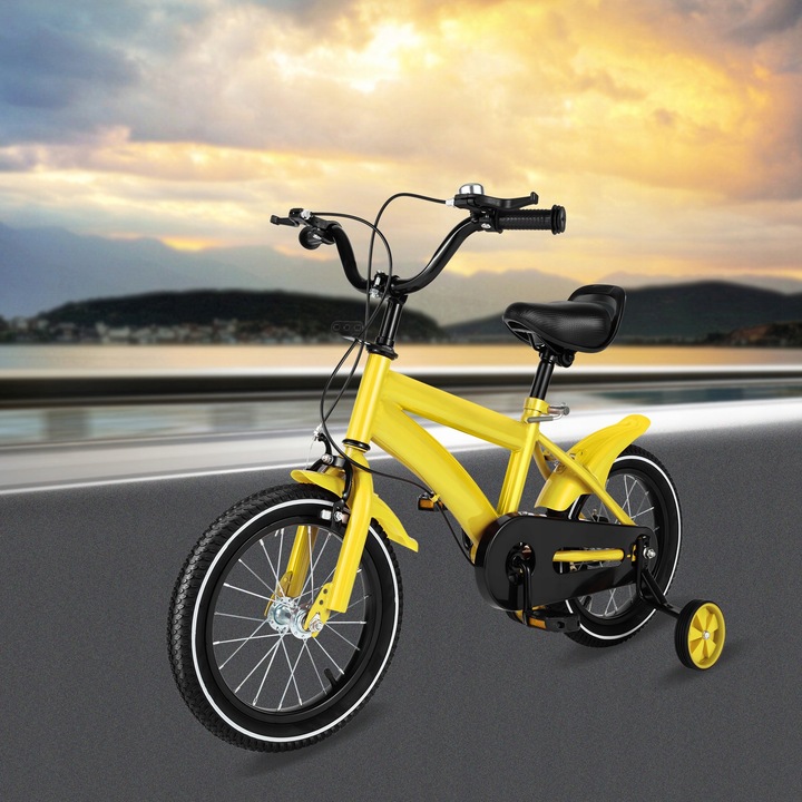 Rower dziecięcy 14 cali - żółty