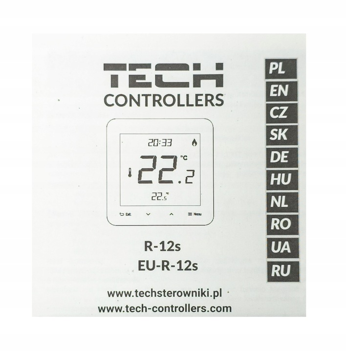 STEROWNIK REGULATOR TERMOSTAT POKOJOWY BIAŁY R-12S DO LISTWY L-X WG.11.0669