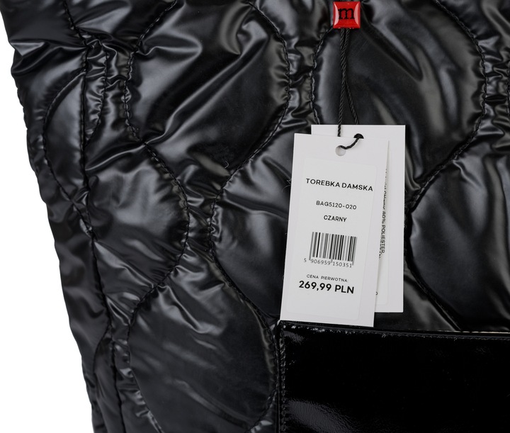 TOREBKA Damska MONNARI Duża Torba SHOPPER BAG Pojemna LOGO Premium Pikowana