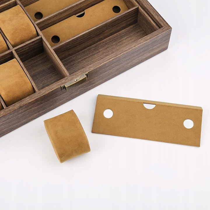 Pudełko na zegarek w stylu vintage Drewniane pudełko z organizerem ze