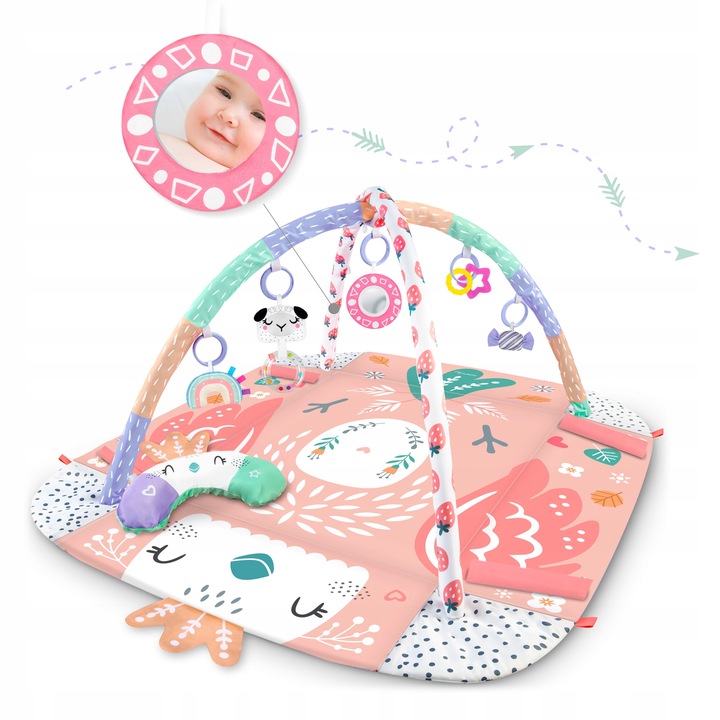 MATA EDUKACYJNA INTERAKTYWNA DLA NIEMOWLĄT DWUSTRONNA DUŻA XXL 5w1 NUKIDO