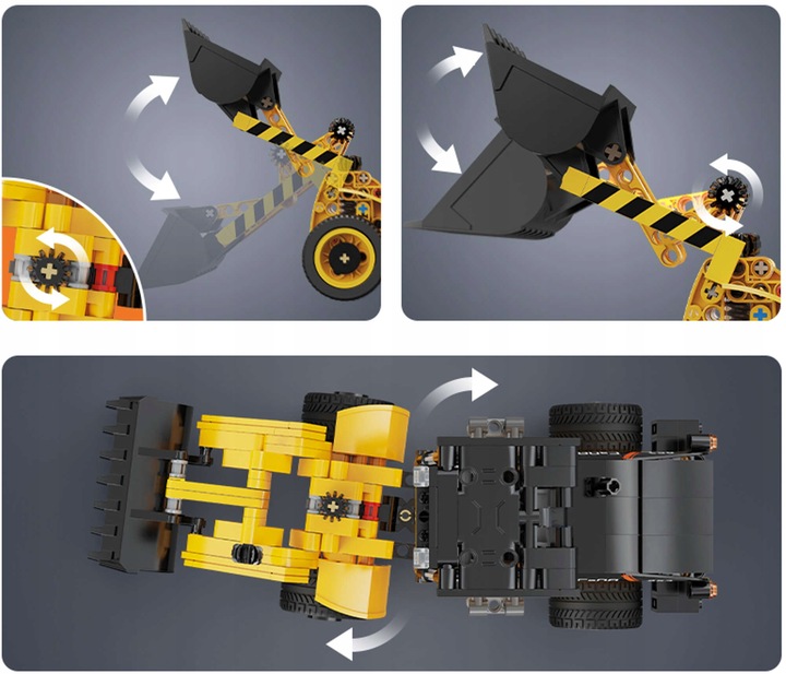 KLOCKI CADA TECHNIC KOPARKO-ŁADOWARKA 403 EL. RUCHOME ELEMENTY NA PREZENT
