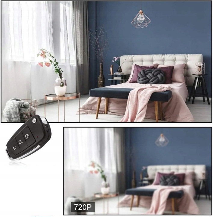 MINI KAMERA SZPIEGOWSKA UKRYTA FULL HD KLUCZYK DETEKCJA