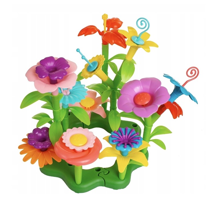 KLOCKI KONSTRUKCYJNE BUKIET KWIATÓW Kwiaty Zestaw do ułożenia 135 Elementów