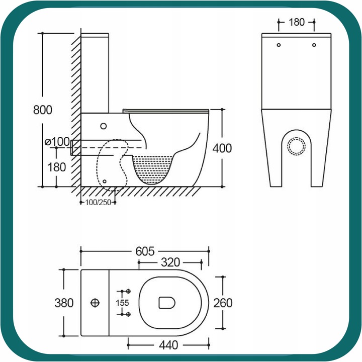 KOMPAKT WC NAUTILIUS LAVITA BEZRANTOWHY BIAŁY WYPINANA DESKA WOLNOOPADAJĄCA