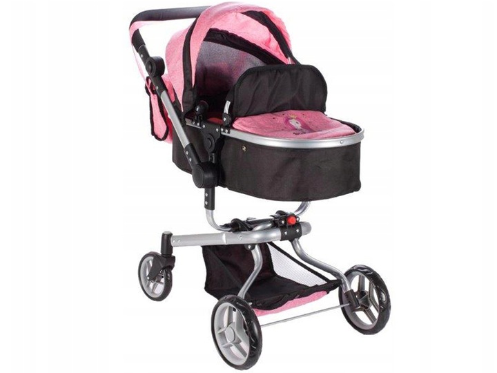 WÓZEK 2W1 GŁĘBOKI SPACERÓWKA DLA LALEK GONDOLA Składany + TORBA