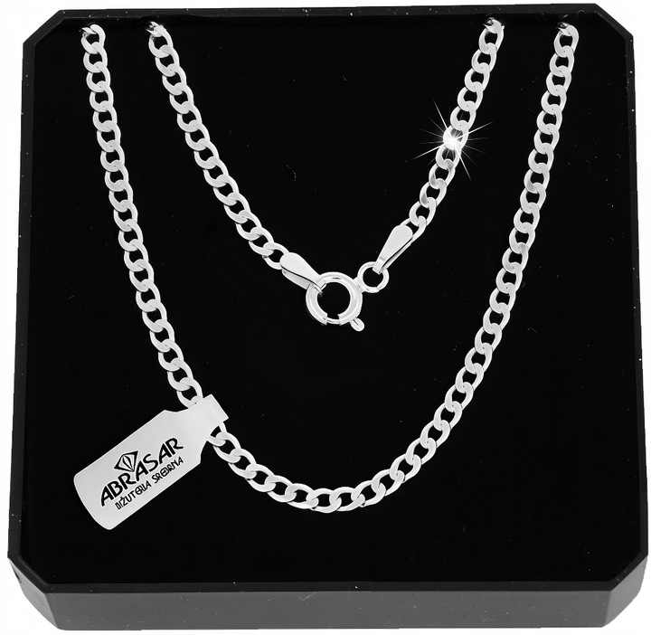 SREBRNY MĘSKI ŁAŃCUSZEK PANCERKA 025/55cm SREBRO 925