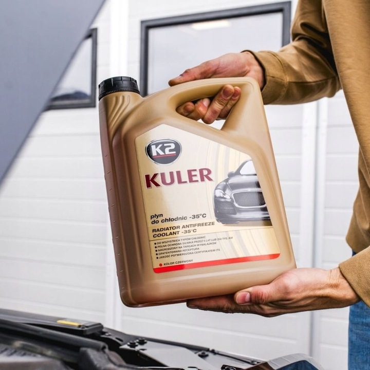 K2 Kuler -35C Czerwony Płyn Chłodniczy 5L T205C Do Chłodnic Gotowy Użycia