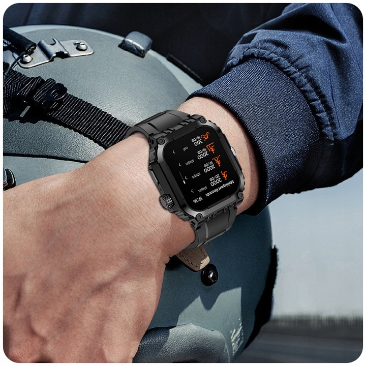 SMARTWATCH MĘSKI ZEGAREK FUNKCJA GPS ROZMOWY POLSKIE MENU TĘTNO 410mAh