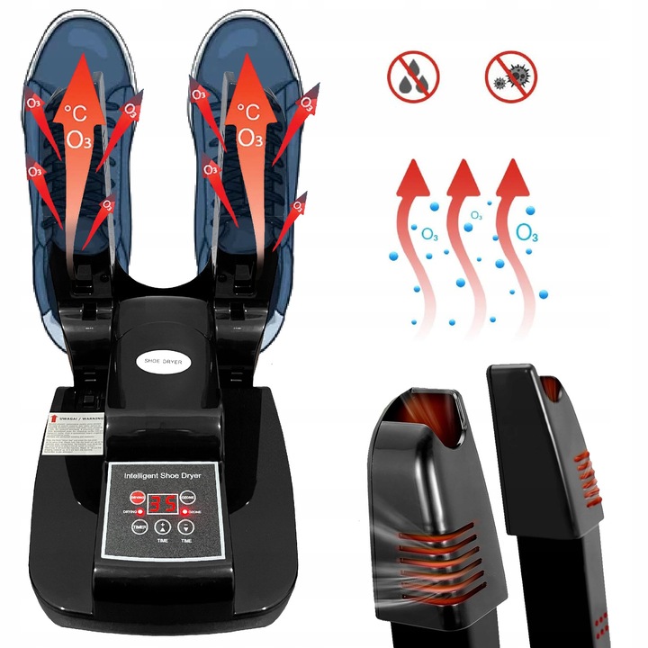 Suszarka do butów Z OZONEM funkcja STERYLIZACJI DUŻA MOCNA WYDAJNA timer