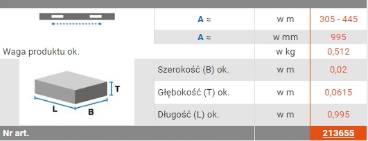 Stabilizator do drabin KRAUSE CORDA 61,5x20x995