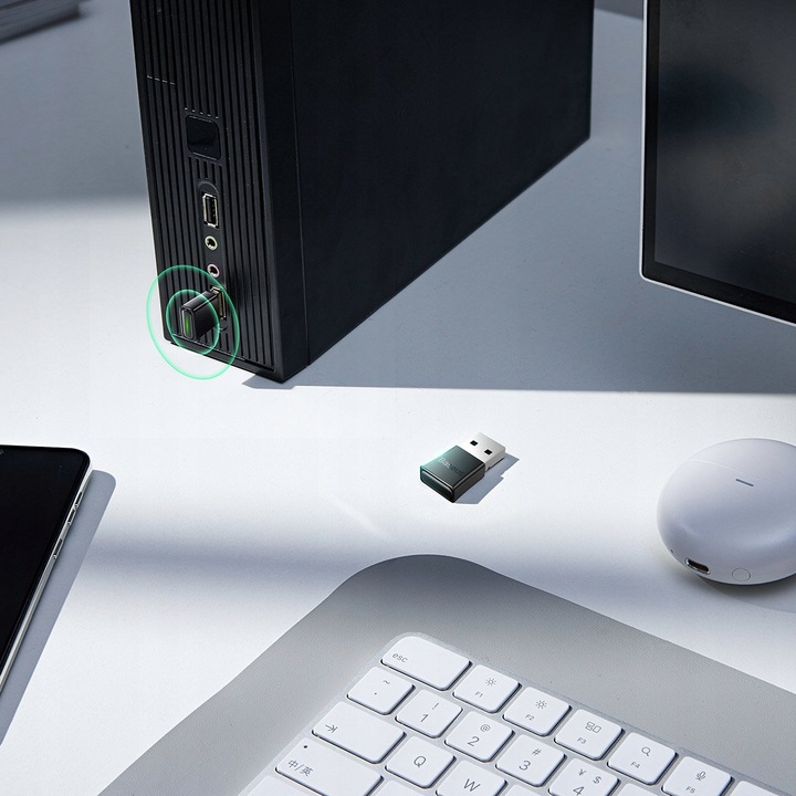 BASEUS ADAPTER USB ODBIORNIK | NADAJNIK Bluetooth 5.3 UNIWERSALNY Plug&Play