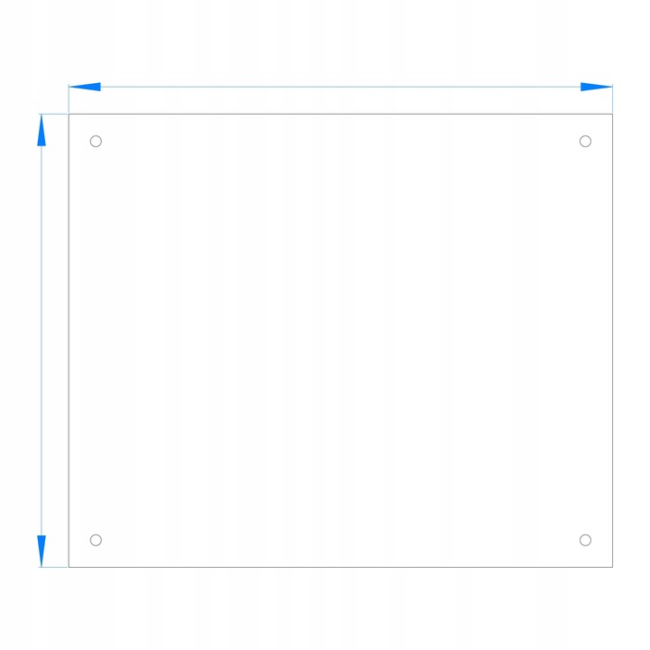 Panel szklany hartowany 50x60 przeźroczysty Fi6