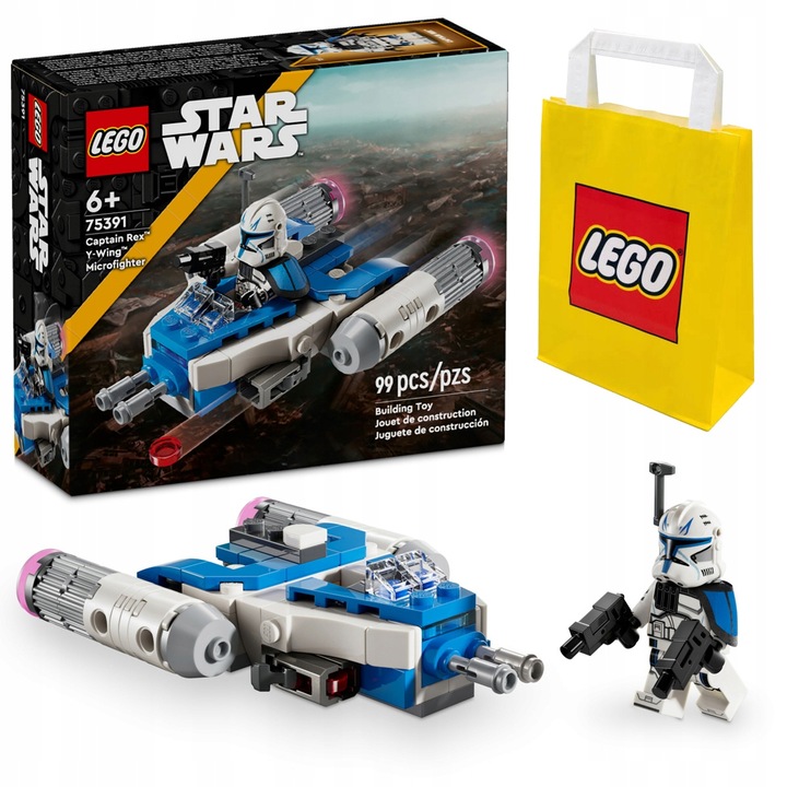 KLOCKI LEGO STAR WARS 75391 MIKROMYŚLIWIEC Y-WING KAPITANA REXA + TORBA