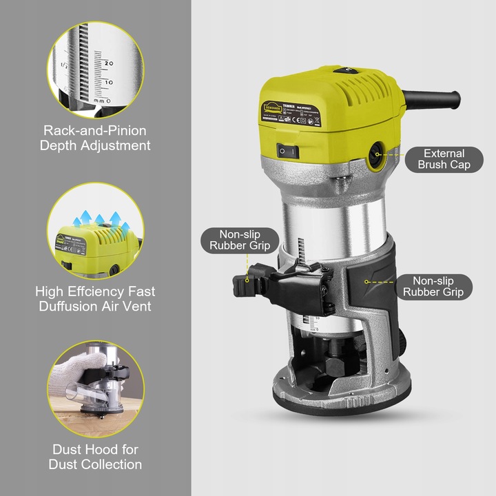 Frezarka górnowrzecionowa DEWINNER VPER1027 710W metalowy korpus