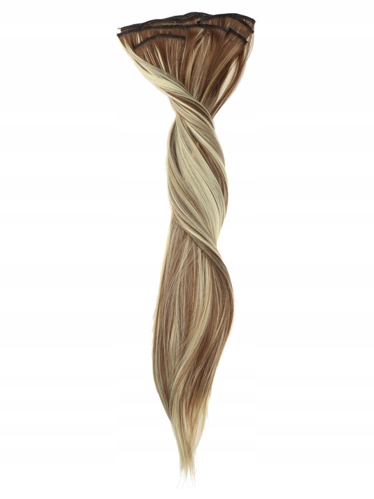 DOCZEPIANE WŁOSY Jak Naturalne Clip In Dopinki Proste Długie 6 Taśm 60cm