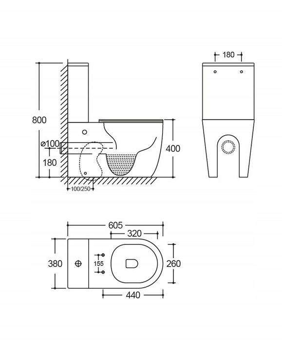 Kompakt WC Nautilius Lavita bezrantowy z deską wolnoopadającą odpływ uniwer