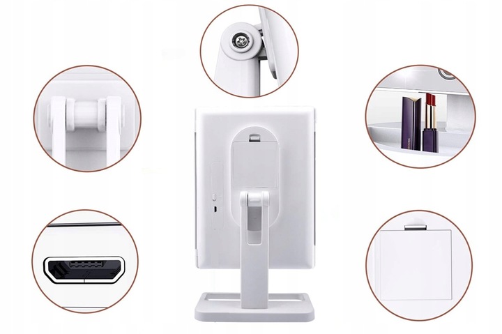 Podswietlane Lusterko do Makijazu LED Kosmetyczne