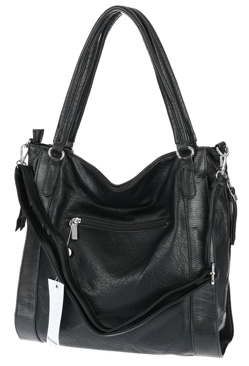 Torebka Damska Listonoszka Worek Shopper Duża na Ramię SR25305S Czarna