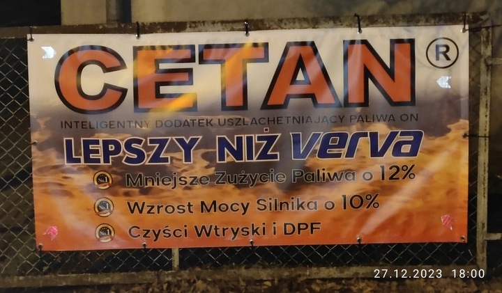 VERVA Koncentrat na 2000 Litry Oleju Napędowego = CETAN R