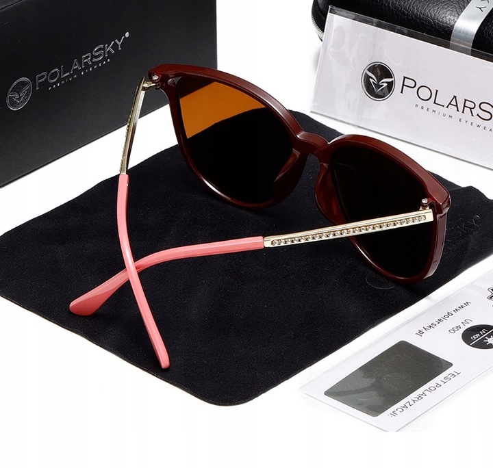 Ekskluzywne okulary polaryzacyjne z kryształkami