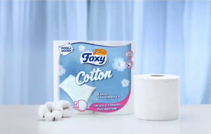 Papier toaletowy Foxy Cotton gruby 5 warstw ZESTAW 16 rolek