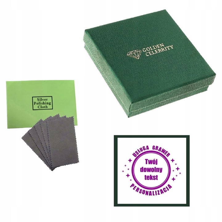 ZŁOTY ŁAŃCUSZEK Z MEDALIKIEM, SREBRO 925/585, DLA CHŁOPCA NA KOMUNIĘ+GRAWER