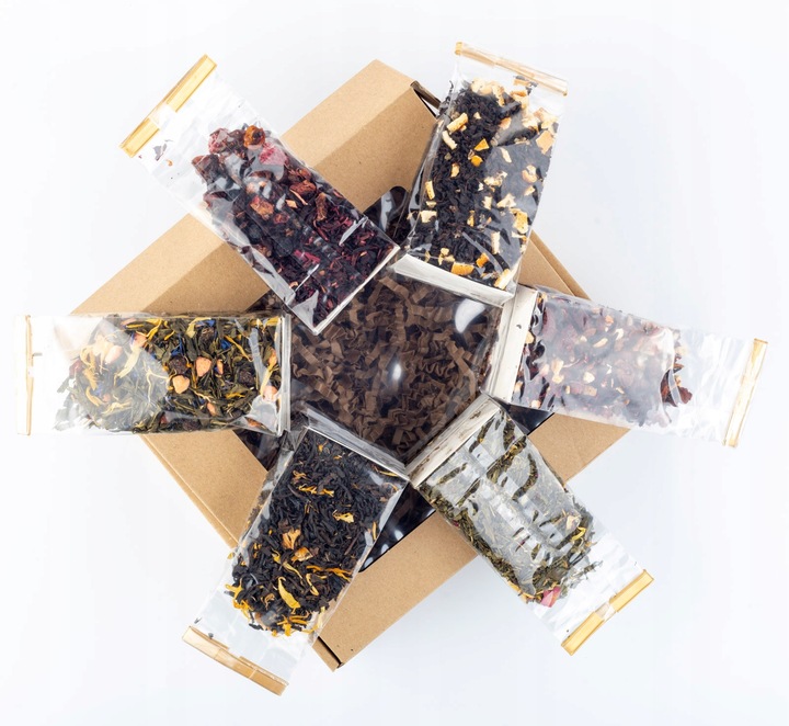 ZESTAW HERBAT mix smaków na prezent premium JAKOŚĆ 6 torebek