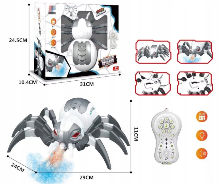ROBOT PAJĄK STEROWANY PILOTEM PARA WODNA ARACHUS ZABAWKA DLA DZIECI PREZENT