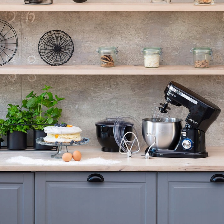 Robot kuchenny planetarny wielofunkcyjny 2 misy zestaw czarny MPM MRK-21