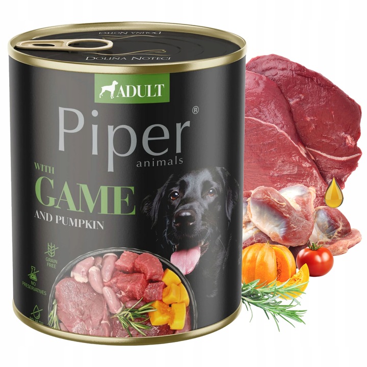 PIPER Karma mokra dla psa DOLINA NOTECI mix smaków 30 x 800g