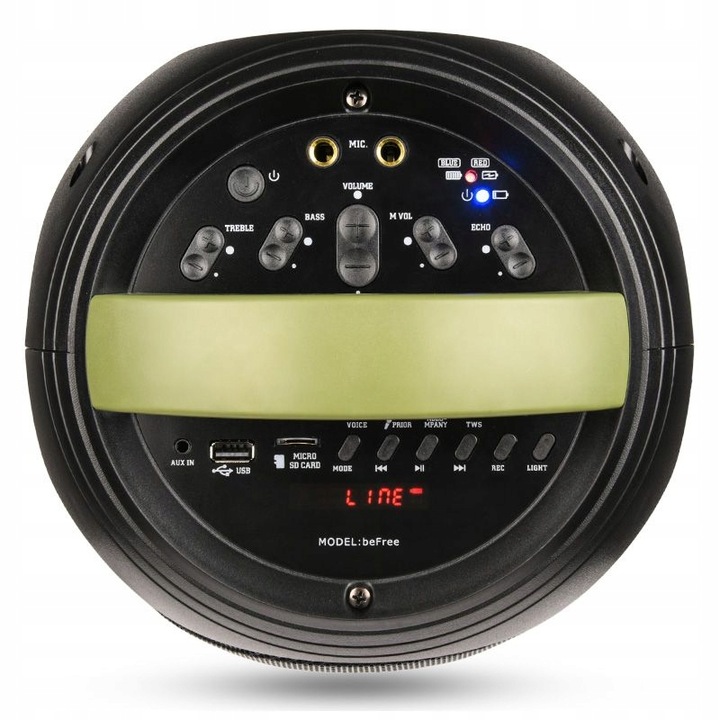 GŁOŚNIK BLUETOOTH USB SD FM AUX PRZENOŚNA KOLUMNA BOOMBOX KARAOKE MIKROFON